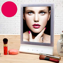 Specchio per Il Trucco con Luci A LED Ricaricabili, LED Compatto Specchi da Tavolo Dual Power Supporto Regolabile con Cavo di Alimentazione USB Specchi per Il Trucco Trucco
