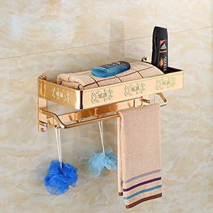 MBYW Portasciugamani Moderno Minimalista Portasciugamani Elegante per Il Bagno di Moda Placca in Oro monostrato con Asta e portasciugamani con Gancio  Adatto per Bagno,Cucina, Ufficio o Altri luoghi