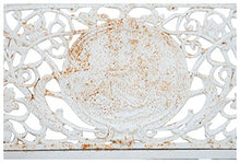 Panca panchina seduta da Giardino da esterno da parco da ingresso da interno arredi da esterno per veranda Liberty outdoor in Ghisa finitura colore vedere bianca L184xPR70xH110 cm