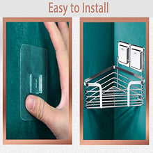 Con Sitcker Doccia Caddy Mensola Cestino, No Foratura, Autoadesivo Parete Bagno Storage Storage Shampoo Holder Organizzatore, Rack Cucina, Acciaio Inox