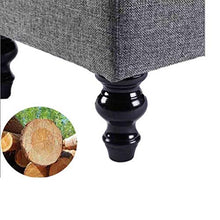 LXESWM Pouf Panca Ottomana Pieghevole Scarpe Panca Poggia Piedi Bagagli Ottomana Bench Scarpe Banco Divano-Letto fine Sgabello Storage Box 丨 Solide Gambe in Legno 丨 Copertina in Lino Cotone