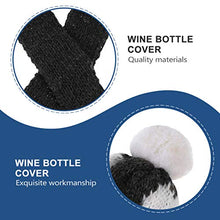 PRETYZOOM Copri Bottiglia di Vino di Natale Mini Cappello E Sciarpa di Babbo Natale Lavorato A Maglia per Le Vacanze Decorazione di Bottiglia di Vino Casa delle Bambole Decorazioni da