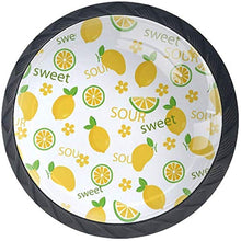 Modello di limone acido dolce estivo Pomelli per Porta Set di 4 Pomelli per Mobili Manopole per Cassetti Cucina Armadio Vetro
