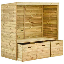 vidaXL Panchina da Giardino con Pergolato 3 Cassetti 170 cm Legno Pino