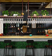 Sospensione Bar Semplice e Creativa Bancone Bar Cremagliera Vino Semplice e Creativa Ristorante Bicchieri da Vino Cremagliera Rovesciata Arte Ferro Retrò Portabottiglie Semplice e Creativa, PZW, 80