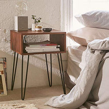 Comodino Legno massello in Ferro battuto Mini Camera da Letto retrò armadietto personalità libreria d'Arte cassetto armadio-50x45x40cm FANJIANI