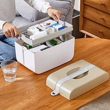 EXCEART Cassetta di Pronto Soccorso Custodia per Medicinali con Scompartimenti Divisi Kit di Emergenza per La Famiglia per Viaggi in Casa in Auto Marrone L