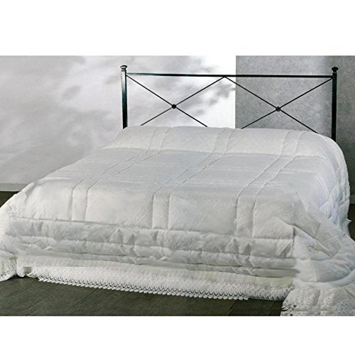 Letto Matrimoniale in Ferro Colore Nero Grafite con GIROLETTO PREDISPOSTO per Rete con Piedini 160 X 190 CM. Non Inclusa - Prodotto Made in Italy - ARR015