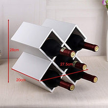 Exquisite Wine Rack Peaceip Wine Rack, Wine Cooler Europeo Realizzato in MDF e Pelle PU, Un Colore (Nero, Misura: Grid Eight)