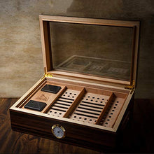 Humidor Humidor in Legno Massello Scatola per Sigari Armadio per Sigari Finestra Trasparente di Grande capacità L'armadio per Pittura in Legno di Cedro può Contenere 60 Sigari