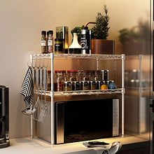 LYM &ripiano di stoccaggio Forno a microonde Scaffale, Cucina 3-Tier Metallo Scaffale Spice Kitchen Strumento di archiviazione Holder Bagno Ufficio Organizzatori Scaffale di Finitura