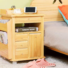 Xiaoli Comodini Comodino in Legno massello Semplice Moderno con armadietto Laterale della Camera da Letto dell'armadietto del Pino Comodini Letto