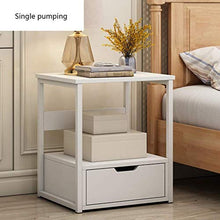 MMWYC Comodino Studio Camera Addensare Domestica Locker Semplice di Legno Solido di pompaggio Bagno Corri (Color : White)