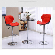 FIONAT Sgabelli da Bar Sedia da Bar Regolabile in Altezza Moderna Seggiolone Sollevamento Domestico Girevole in Pelle Sintetica per Home Office Sedia da Cucina-Grey_Linen