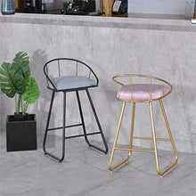 GYPPG Sgabello Bar con Struttura in Metallo Robusto alla mocon Seduta Imbottita Rosa - Altezza Pub - Sgabelli Bar Moderni con Gambe Dorate Sedie Pranzo