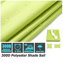 MEILINL Tenda A Vela Parasole Rettangolare Protettiva dai Raggi UV Tende da Sole Tessuto Impermeabile per La Prevenzione Dell'abrasione E La Migliore Resistenza all'Acqua,Verde,2 * 3