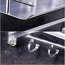 HYJMJJ Great Coat Ganci, Piazza Spazio Silver Frame in Un Solo Strato in Alluminio, Il Tipo di aspirazione Non perforare Mensola for Bagno, 5 Pezzi Mobile Hook Tieni la Grande Vita.