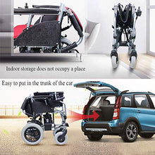 Accessori per la casa Anziani Disabili Pieghevole Sedia a rotelle elettrica Sedia a rotelle multifunzione Scooter leggero Intelligente Adatto per disabili e anziani Telaio in lega di alluminio con