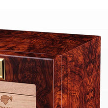 JKCKHA Cigar Box, Tre Strati di Cedar Cigar Humidor, Piano Vernice Cigar Cabinet Good Mood, Good Life (Colore: Brown)