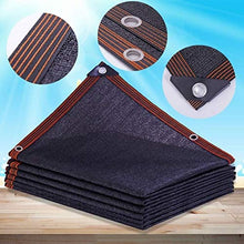 YTQ Telo Ombreggiante con Occhiello in Metallo Adatto per Pergolato Esterno Recinzione Pannello Ombreggiante, Rete di Isolamento Termico, Tasso di Ombreggiatura Nero 95%(Size:3m*3m)