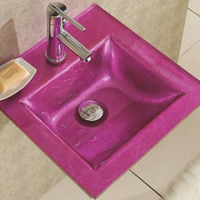 Wikao Lavabo sospeso vetro rosa e cromo Bubble – Rosa