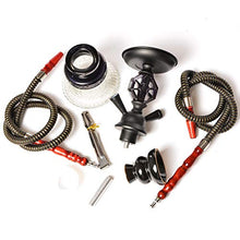 XJJY Doppio Tubo del Tubo Flessibile con Tutto 2 Kit Completo di Vetro Shisha Narghilè, Set di fumi di Partito Senza nicotina,Blu
