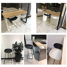 Set di 2Sgabelli da Bar Moderni Sedia Alta Cucina con Schienale di Ecopelle Gambe di Ferro Sgabelli Contemporanea Ferro Schienale Sedia Alta Sgabello Adatto Cucina Sedia d(Color:Bianco nero,Size:70cm)