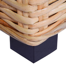 Festnight Tavolino da Giardino Quadrato in Rattan Naturale,Tavolino da Salotto Quadrato in Rattan Naturale Tavolino da Esterno Quadrato in Rattan 45x45x30 cm