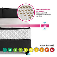 Topper, sopramaterasso in LATTICE NATURALE, Alto 4 cm con tessuto anallergico Tencel sfoderabile, Eco compatibile e termo regolatore - STAR NATURAL LATEX matrimoniale 160x200