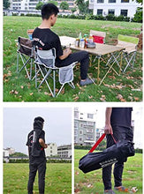 Tavolo da Picnic all'aperto Sedia da Campeggio Poltrona da Stadio Imbottita Leggera Ideale per passeggiare Picnic con portabicchieri e Borsa da Trasporto BBQ Party Table (Color : Gray Blue)