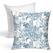 Poggiatesta cuscino e cuscini. 45 cm × 18 in, un set disegnato a mano fiori da giardino