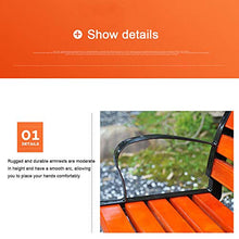 Panchine da giardino all'aperto, panchine da giardino per il tempo libero con braccioli e schienali, sedie da giardino in metallo in legno massello per cortili esterni, adatte per piazze e terrazze