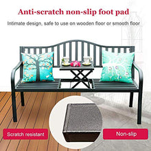 UWY Panca da Giardino in Metallo per Esterni, tavolino da caffè sollevabile per Veranda per Il Tempo Libero, panche per Schienale con Cuscini e Cuscini, Panca per Patio/Cortile Anti-corrosione