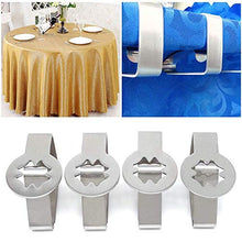 Clip per tovaglia U/B, 4 morsetti regolabili per copritavolo da cucina, ideale per casa, buffet, giardino, picnic, barbecue, matrimoni, feste fai da te (6,5 x 5 cm)