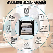 HENGMEI Armadio per guardaroba, sistema di scaffalatura, 12 scatole, scarpiera con porta (nero)