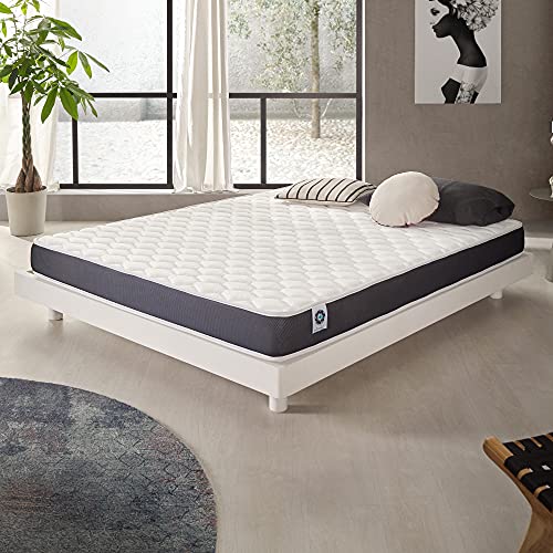 Naturalex | Ergolatex | Materasso Matrimoniale 160x200 cm in Lattice e Waterfoam HR Multistrato | Ventilazione Ottimale | Anatomico con 7 Zone Comfort Progressive | Sistema di Adattamento Ideale