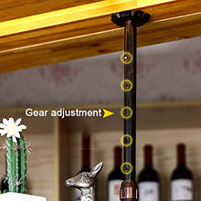 MYHZH Parete Wine Rack, Bar Wine Glass Vintage Hanging Rack, sotto Il Governo Coppa scaffale, Restaurant Cafe Organizzazione Cucina e deposito Shelve