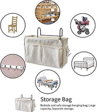 Honyan, organizer da comodino da appendere al comodino, multifunzione, da appendere, grande capacità, colore: grigio