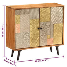vidaXL Legno Massello di Acacia Credenza Vintage Armadietto Madia Arredo Casa