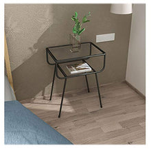 RKRZLB Comodino Camera da Letto Cassettiera Moderno con 1 Cassetti Arte del Ferro 19.3x13x23.6inch Cassettiere Cameretta (Color : Black)
