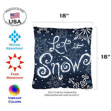 Toland Home Garden 761257 Let It Snow - Federa per cuscino per interni ed esterni, 40 x 40 cm, confezione da 2