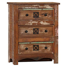 FAMIROSA Cassettiera 60x30x75 cm in Legno Massello di Recupero