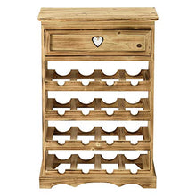 [en.casa] Mobile Portabottiglie con Cassetto 86 x 55 x 22 cm Cantinetta in Legno di Pino per 16 Bottiglie Bancone Portabottiglie da Vino con 4 Ripiani in Design Classico