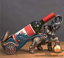 Elegante Semplicità Europea Creativa Decorazione Armadietto Del Vino Elefante Tirare Modellistica per Auto Cremagliera Del Vino Resina Bronzo Mestieri Casa Desktop Portico Ristorante Bar Decorazione