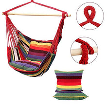 ACELEY Sedia pensile con 2 Cuscini, Senza palo in Legno, sedie da Giardino sospese per Interni ed Esterni, per Giardino, terrazza, Balcone, Soggiorno, Sedia Girevole