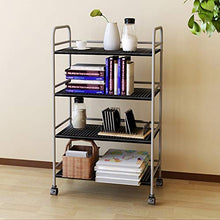 LYM &ripiano di stoccaggio Mensola da Cucina, Metallo Bagno Rack Rack Organizzatore Multifunzione da Terra Organizer Unit-4 Strati Scaffale di Finitura