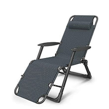 ABBD Sedia a Sdraio da Spiaggia Regolabile, Lettino da Campeggio Portatile Sedia reclinabile Pieghevole, Sdraio reclinabile da Esterno Nero per Piscina-blue3