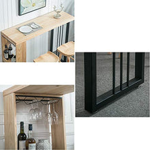Pub Table Bar in Legno Altezza Colazione Bar Tavolo da Pranzo con Il Vino della Pagina for Il Soggiorno, Sala da Pranzo, Cucina (Stool Non Incluso) Bar Tavolo da Pranzo per la Cucina, Sala da Pranzo,