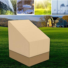 Fodera Protettiva Per Sedia A Dondolo Da Giardino, Coprisedia Per Sedie, Impermeabile Tessuto Oxford, Per Proteggere Sedie Da Vento, Raggi Uv, Polvere, Foglie, 99*83*70CM (Beige+Marrone, 210D,1Pezzi)