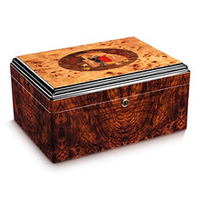DZSF Cigar Humidor di Legno Solido Piano Vernice Cigar Box, Grande capacità di archiviazione Legno di Cedro Cigar Humidor Built-in igrometro e umidificatore detiene Il 50 sigari,A